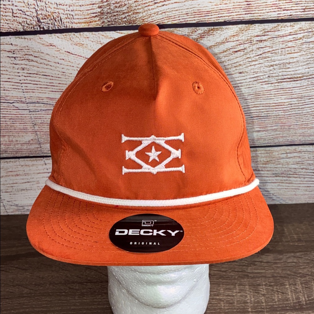 NWT Decky Orange Baseball Golf Cap w/ Logo